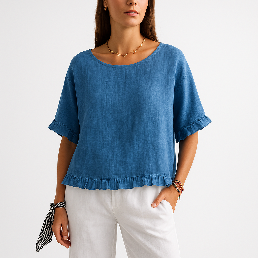 Linen Blouse | Beige | Lightweight and Feminine