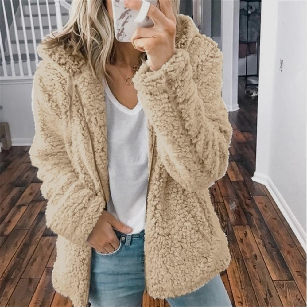 Plush Faux-Fur Jacket | Hooded & Cozy | Soft Winter Essential