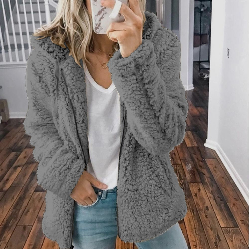Plush Faux-Fur Jacket | Hooded & Cozy | Soft Winter Essential
