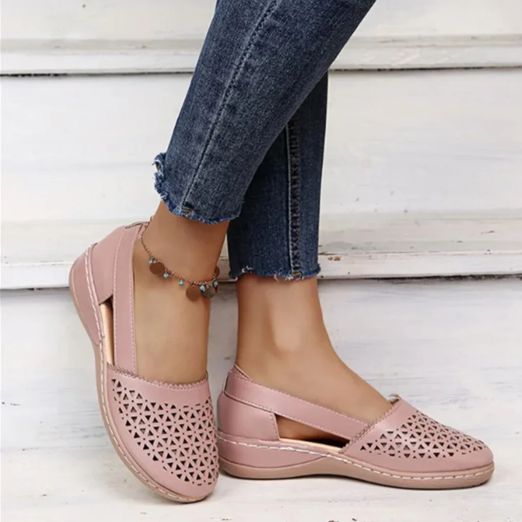 Cut-Out Loafers | Pink | Lightweight and Breathable