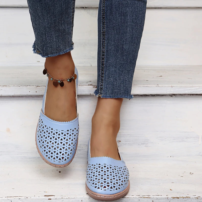Cut-Out Loafers | Pink | Lightweight and Breathable