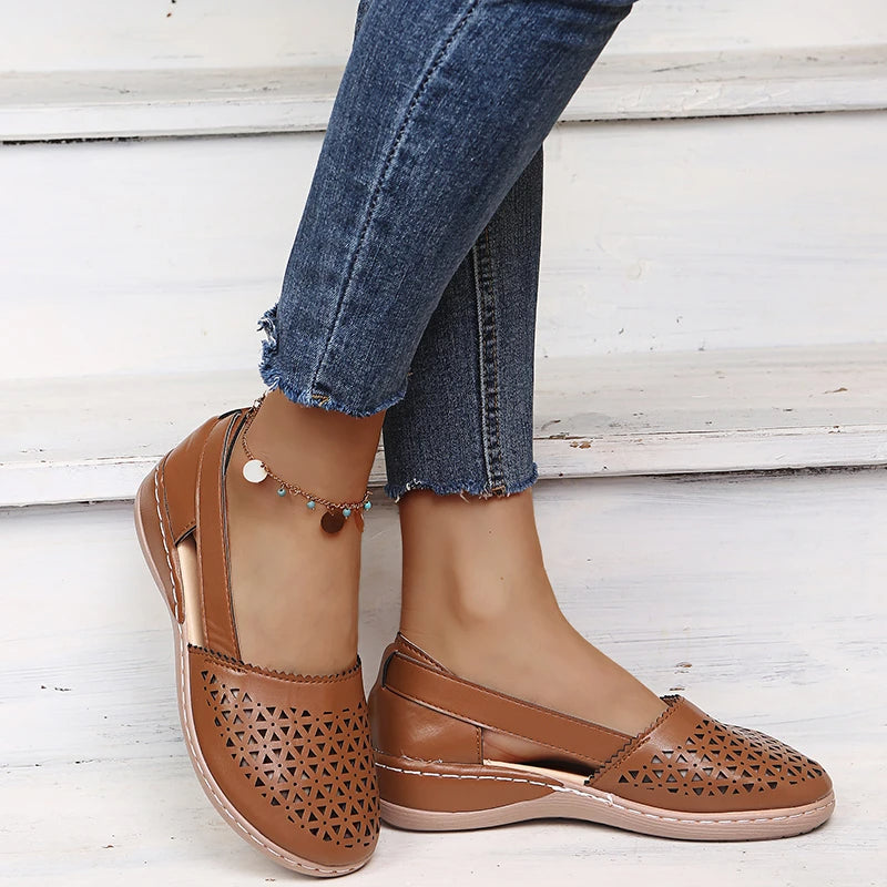 Cut-Out Loafers | Pink | Lightweight and Breathable