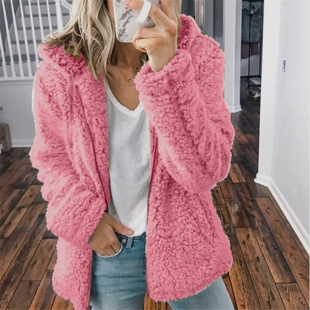 Plush Faux-Fur Jacket | Hooded & Cozy | Soft Winter Essential