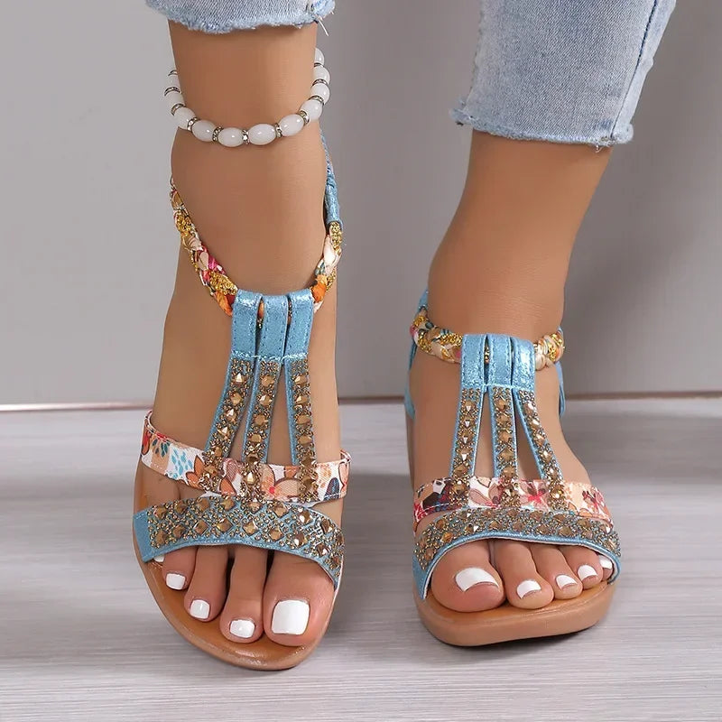 Boho Sandals | Floral & Embellished | Comfortable & Chic
